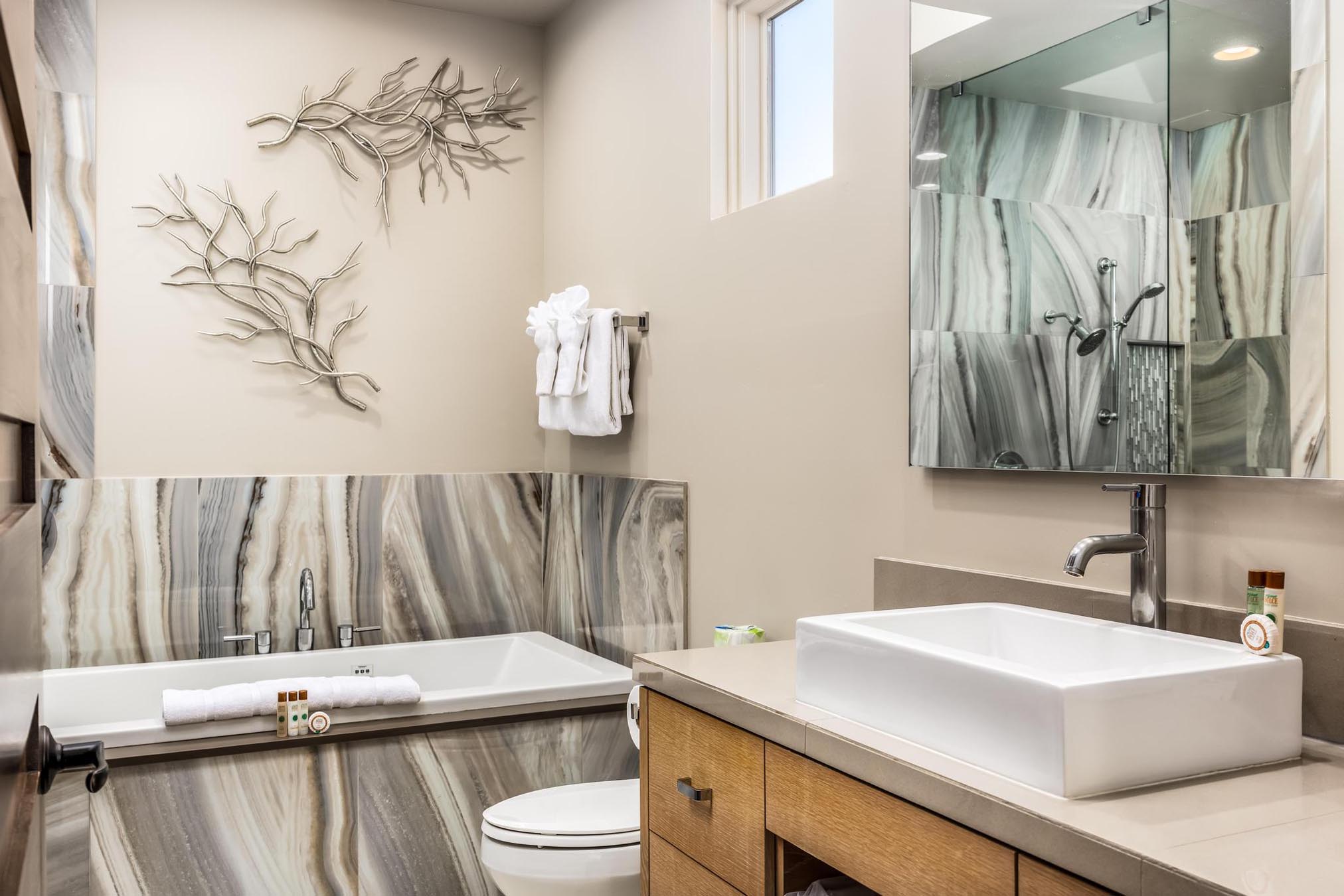 Bathroom sink and bath