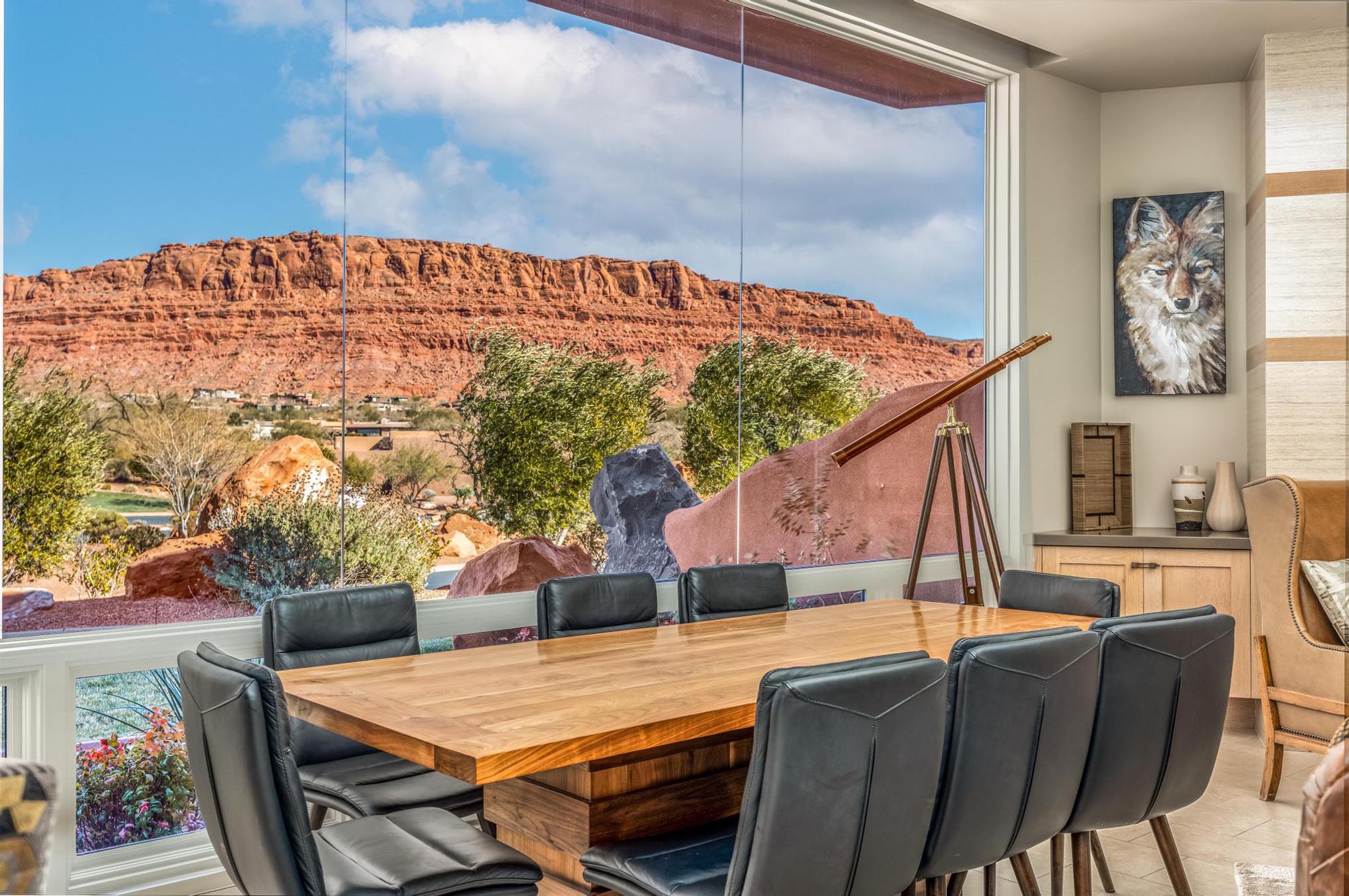 Dining table with view
