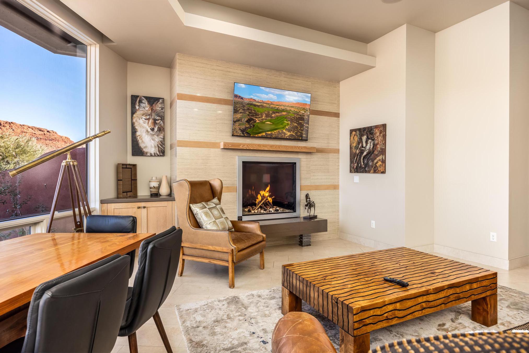 Living room and dining table